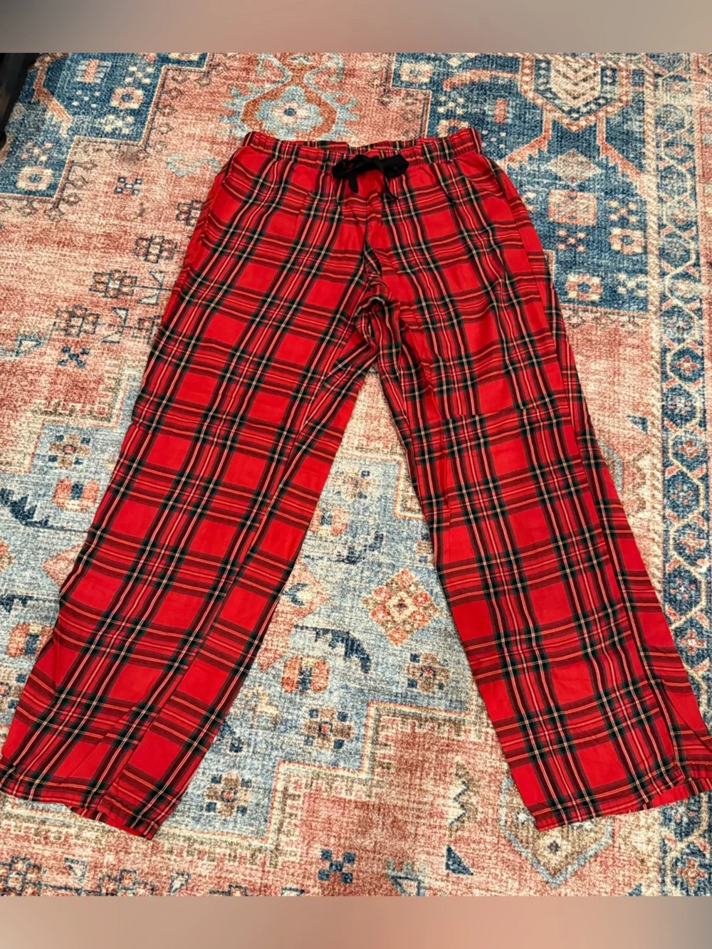 Victoria's Secret Red Plaid Cotton Pajama Set